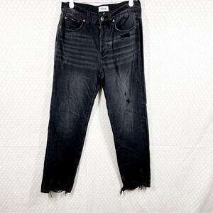 Pistola Black Distressed High Rise Boyfriend Jeans